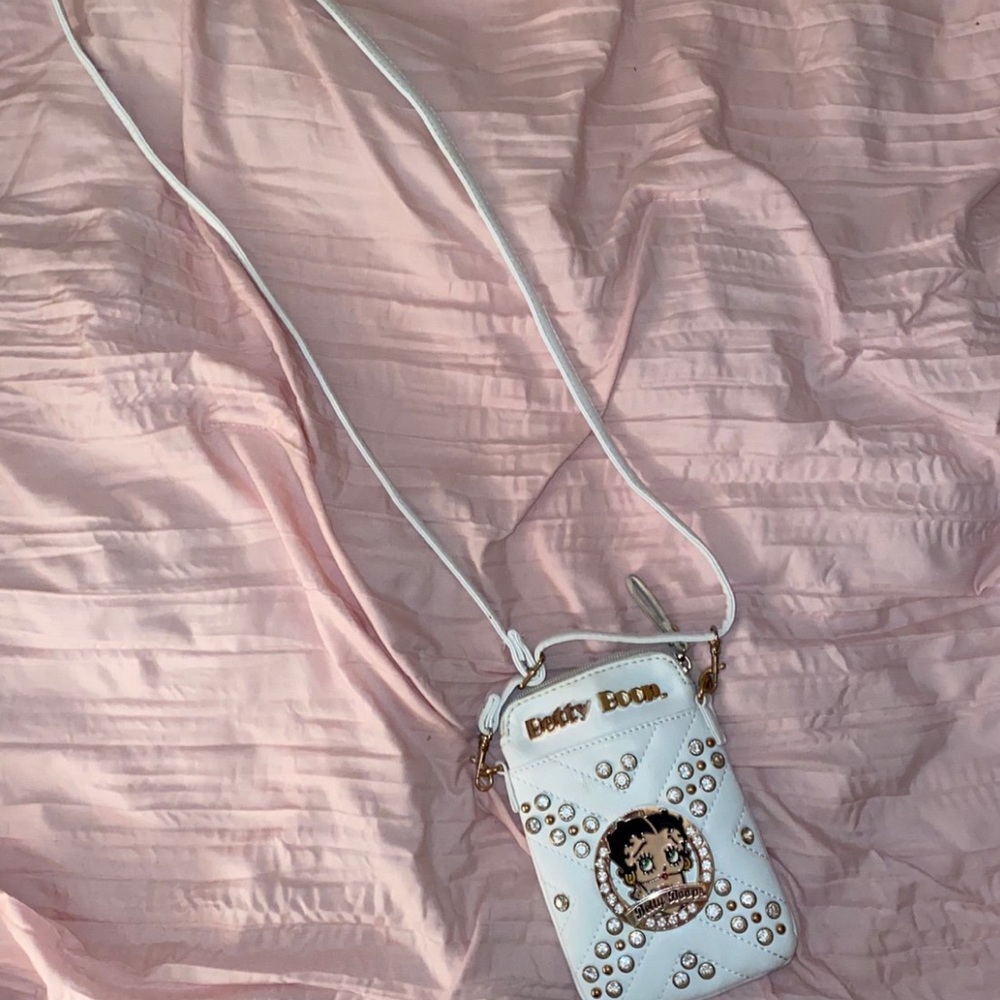 White and Gold Betty Boop Purse